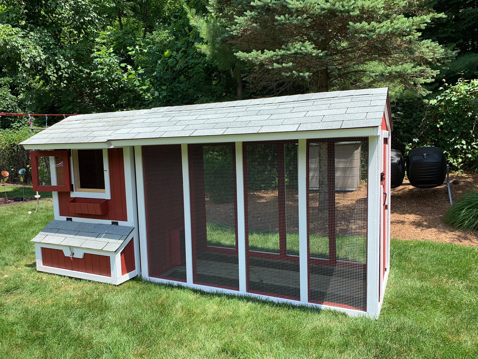 Salt Box Predator Proof Chicken Coop With Enclosure Etsy