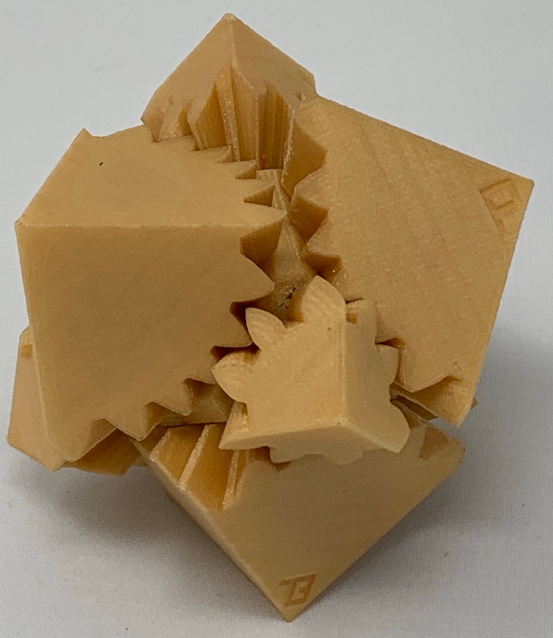 3D Printed Gear Cube Etsy