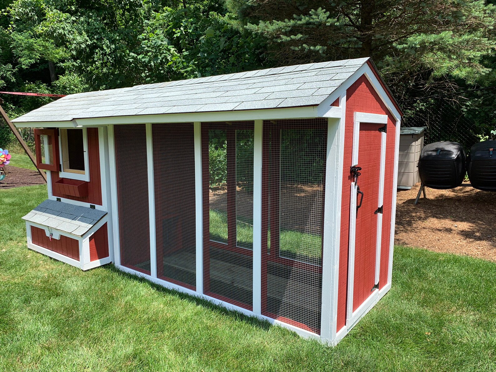 Salt Box Predator Proof Chicken Coop With Enclosure Etsy