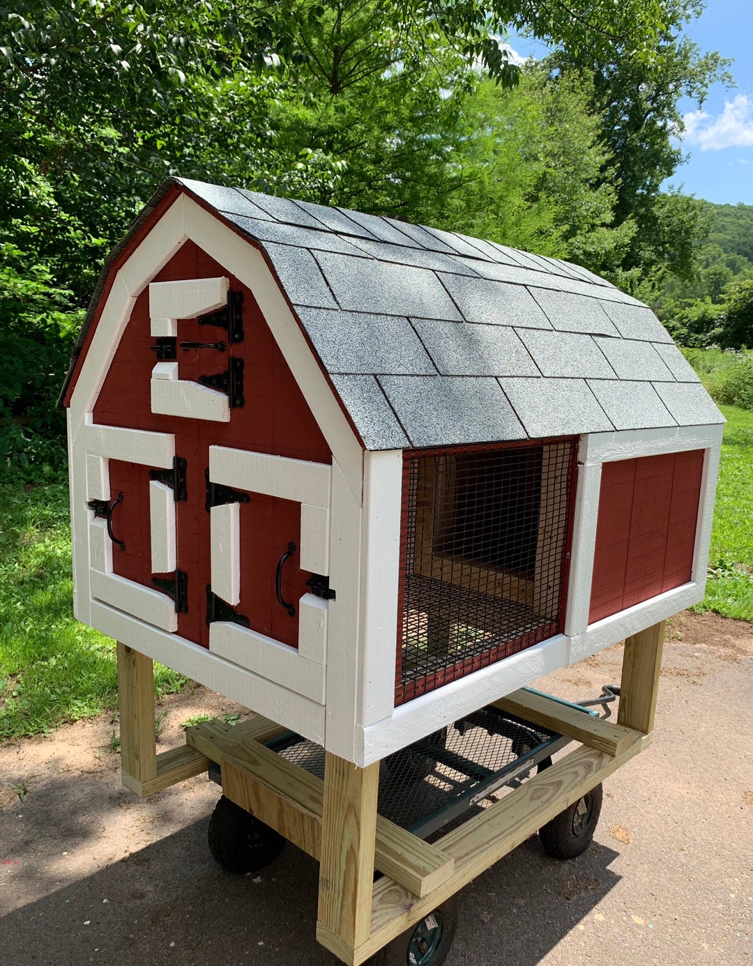Gambrel Predator Proof Rabbit Hutch Etsy