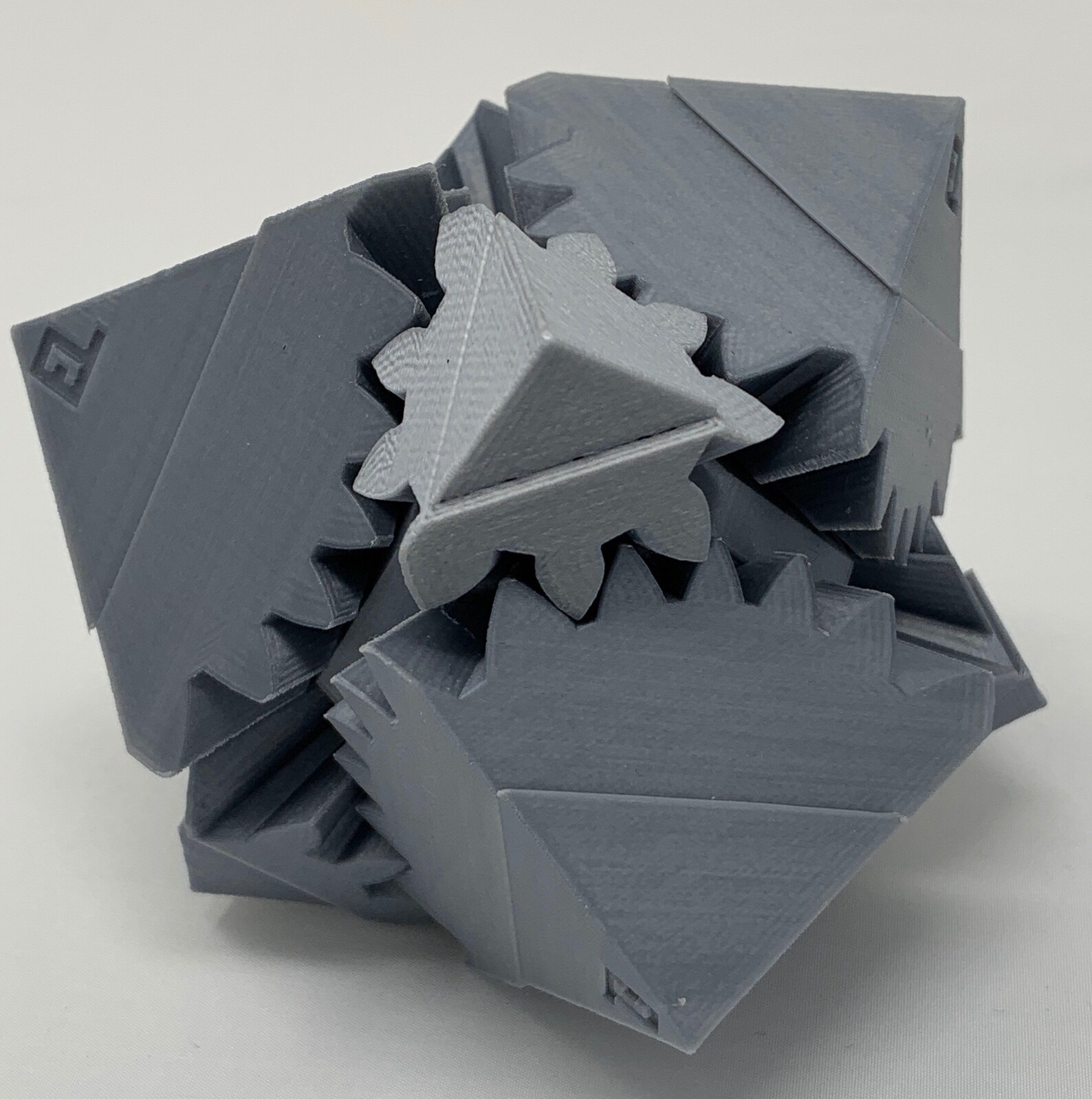 3D Printed Gear Cube With Heart Stand Etsy Canada