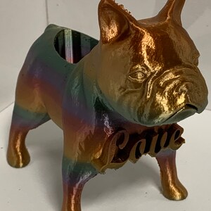French Bulldog Love Flower Succulent Vase