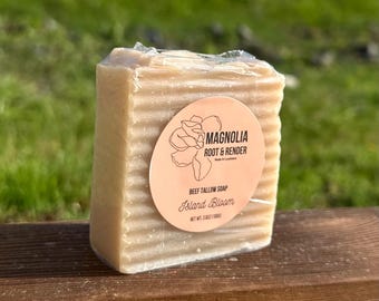 Natural Beef Tallow Soap | Island Bloom Coconut Magnolia Vanilla Tonka Bar