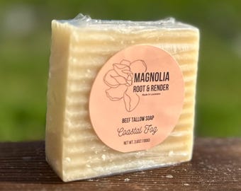 Coastal Fog | Handcrafted Beef Tallow Soap with Coastal Rain and Olive Wood & Cypress