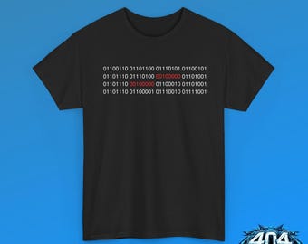 Binary T Shirt - 404 Geekwear Coding Graphic Tee for Tech Enthusiasts