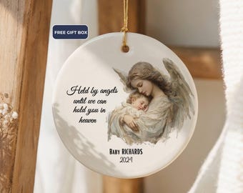 Personalized Angel Baby Memorial Ornament, Infant Loss Keepsake