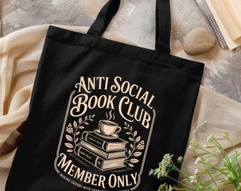 Anti Social Book Club Tote Bag