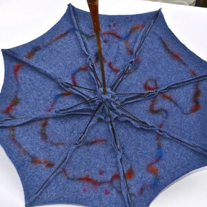 Heather Blue Cashmere Winter Parasol image 7