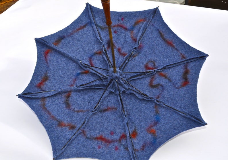 Heather Blue Cashmere Winter Parasol image 7