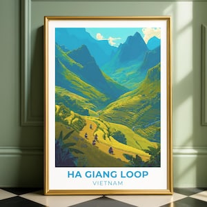 Ha Giang Loop Vietnam Poster - Backpacking & Travelling Souvenir