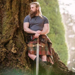 Tartán escocés para hombre, gran kilt, hecho a mano, de lana acrílica, para bodas, juegos de las Tierras Altas y recreaciones históricas. Disponible en más de 50 tartanes.