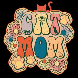 Cat Mom Png, Gift For Cat Mom, Cat Gift For Mothers Day, Cat Mama PNG, Cat Lover PNG, New Cat Mom Png