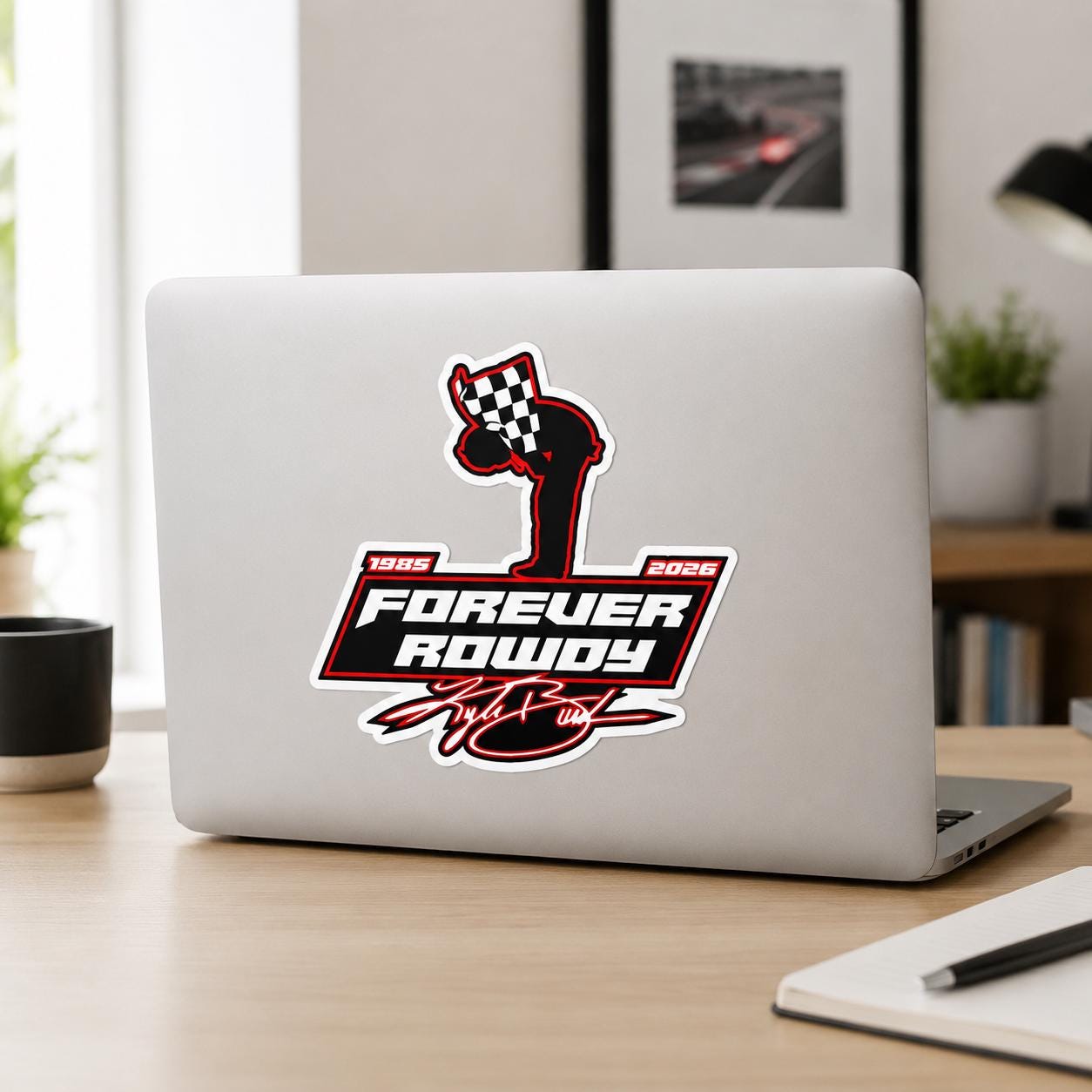 Rowdy Window Sticker Kyle Busch Tribute Sticker, Rowdy Forever Memorial Decal, Vintage ...