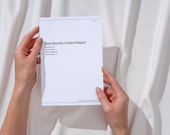 セキュリティインシデントレポートテンプレート | 編集可能なWord文書 | サイバーセキュリティ侵害レポート | ITインシデント対応フォーム | 即時ダウンロード