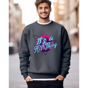 Retro 90s Sweatshirt, 90s Nostalgia Jumper, Vintage 1990s Crewneck, Throwback Sweater, Gen X Fashion Top, Old School Pullover