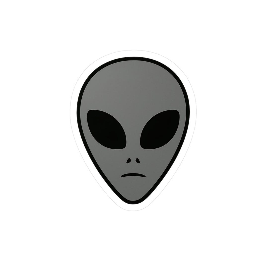 Alien Face Kiss-cut Vinyl Decals - Fun Home Decor, Laptop Stickers, Car ...