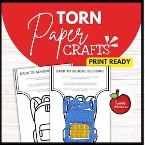 Backpack Blessing Craft: Torn Paper Christian Preschool Activity (PDF Download)