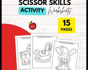 Scissor Skills Activity Book | Printable Cutting Practice for Kids Ages 3-5