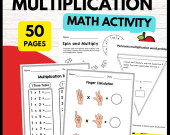 Math Equal Groups and Arrays Worksheets | Multiplication Practice for 1st to 3rd Grade | Printable PDF Activities