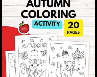 Herbstliches Malbuch: 40+ Herbst-Ernte-Motive zum Ausdrucken (Digitaler Download)