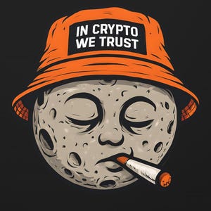 Crypto Moon Canvas Art Print | Wall Decor | Gift for Crypto Enthusiasts | Modern Artwork | Unique Home Decor