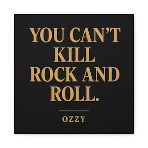 Ozzy Osbourne Minimalist Wall Art 12X12, Black & White Music Poster, Rock Lyrics Decor, Metal Fan Gift