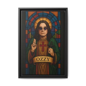Ozzy Osbourne Canvas Print,  Music Memorabilia Wall Art 12x18, Home Decor, Vintage Rock Poster, Gift for Music Lover, Matte Poster Print