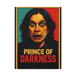 Ozzy Osbourne Pop Art Print 12X16, Prince of Darkness Wall Art, Retro Metal Music Poster, Gift for Rock Fan, Music Room Artwork