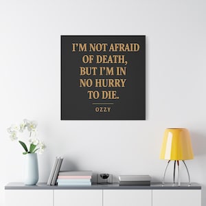 Ozzy Osbourne Minimalist Wall Art 32X32, Black & White Music Poster, Rock Lyrics Decor, Metal Fan Gift