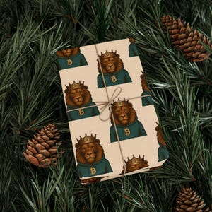 Bitcoin Wrapping Paper Crypto Gift Wrap, BTC Christmas or Birthday Paper, Funny Blockchain Present Wrap for Crypto Enthusiasts