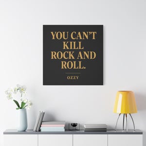 Ozzy Osbourne Minimalist Wall Art 32X32, Black & White Music Poster, Rock Lyrics Decor, Metal Fan Gift