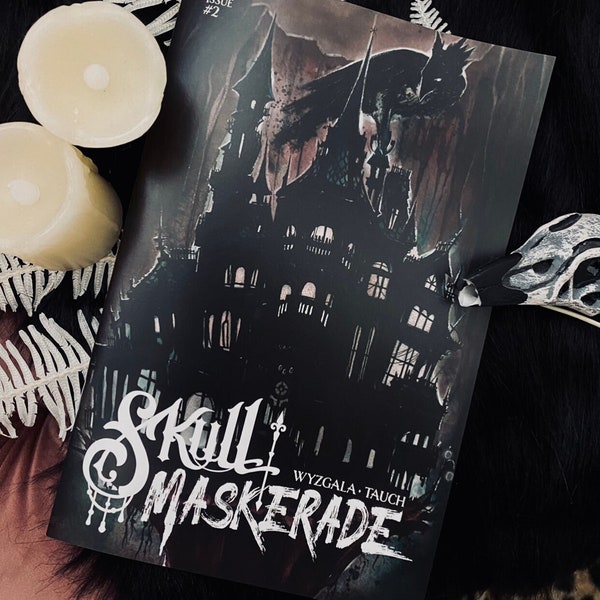 Skull Maskerade Issue 2 Watercolor Comic Macabre Gothic Fairytale Art Book by Carla Wyzgala and Justin Tauch