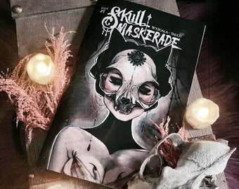 Skull Maskerade Issue 1 Watercolor Comic Macabre Gothic Fairytale Art Book by Carla Wyzgala and Justin Tauch