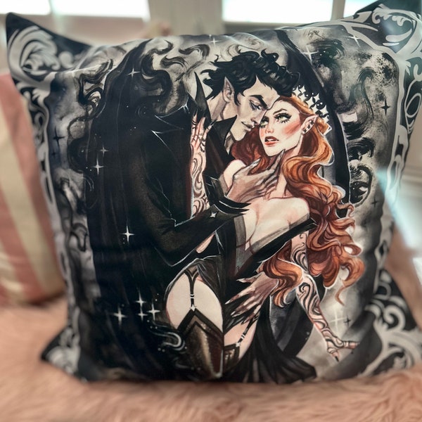 FEYSAND Velaris Night Court ACOTAR Dark Romantasy Room Decor Body Pillow Boudoir by Carla Wyzgala Carlations