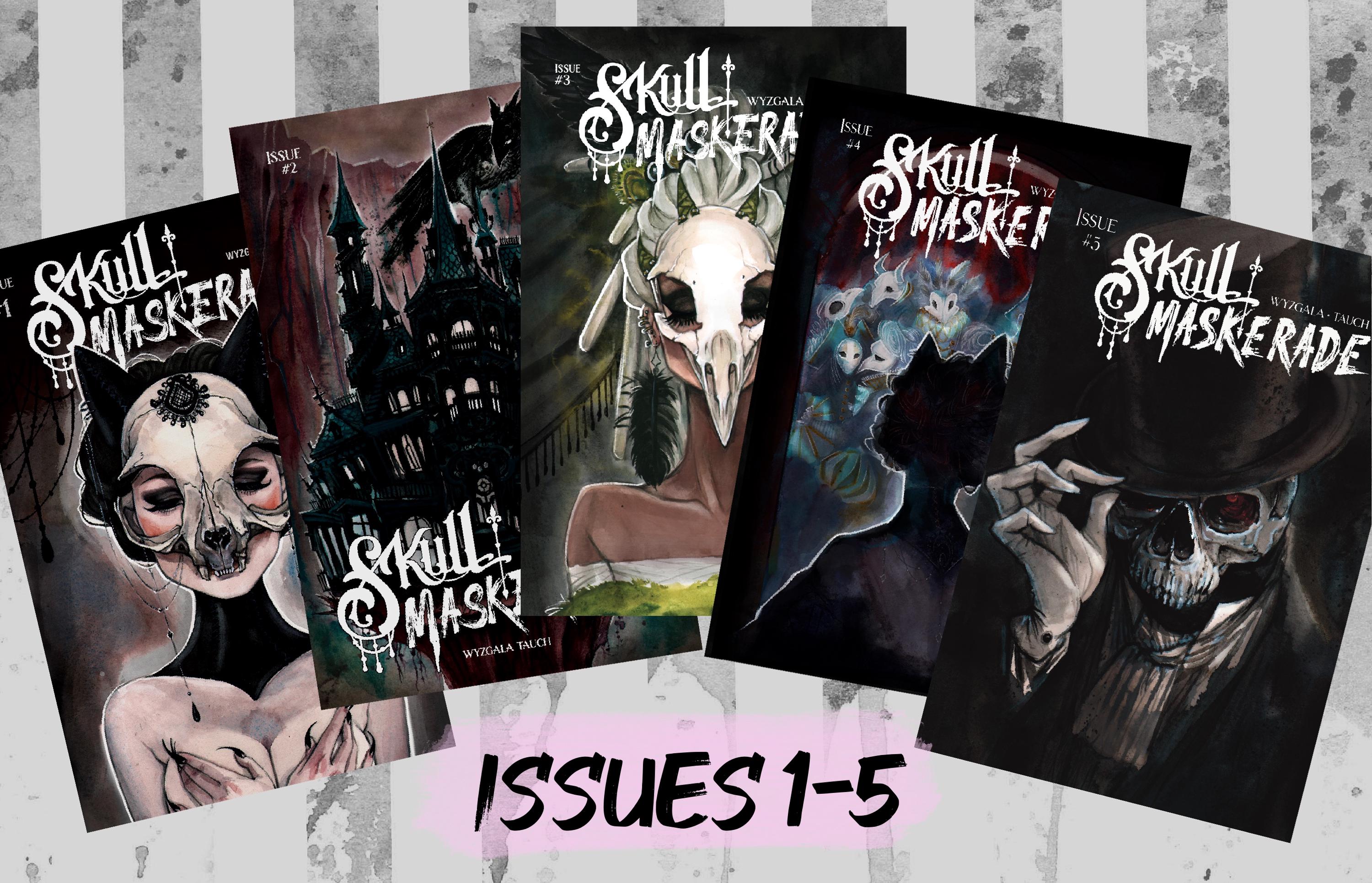 Signed Skull Maskerade Comic Book Set: Issues 1-5, Gothic Macabre