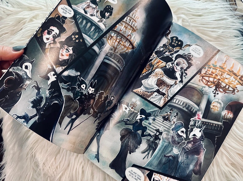 Skull Maskerade Issue 4 Watercolor Comic Macabre Gothic Fairytale Art Book by Carla Wyzgala and Justin Tauch image 3