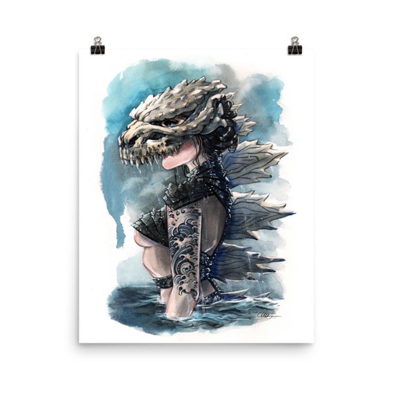 Godzilla Skull Drawing