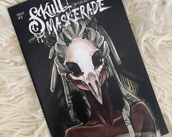 Skull Maskerade Issue 3 Watercolor Comic Macabre Gothic Fairytale Art Book by Carla Wyzgala and Justin Tauch