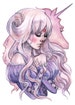 Last Unicorn Fairytale Art Watercolor Pin-Up Print by Carlations 