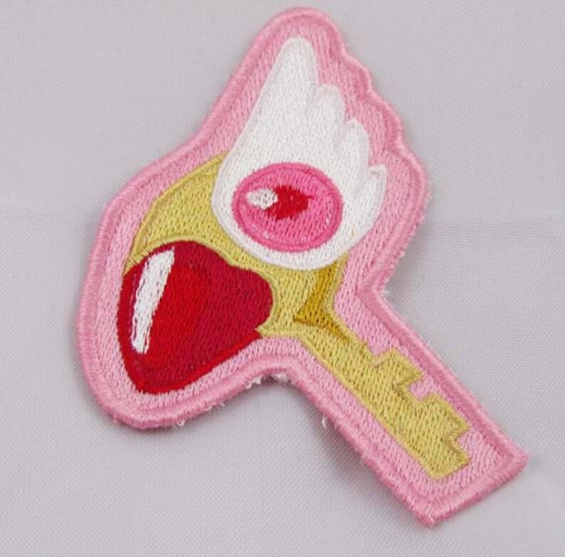 Cardcaptor Anime Clow Key Machine Embroidered Iron on OR Sew on Patch