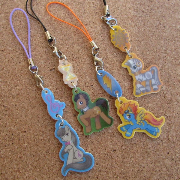 My Little Pony Friendship is Magic pick 1 charms as a cell phone charm or keychain
