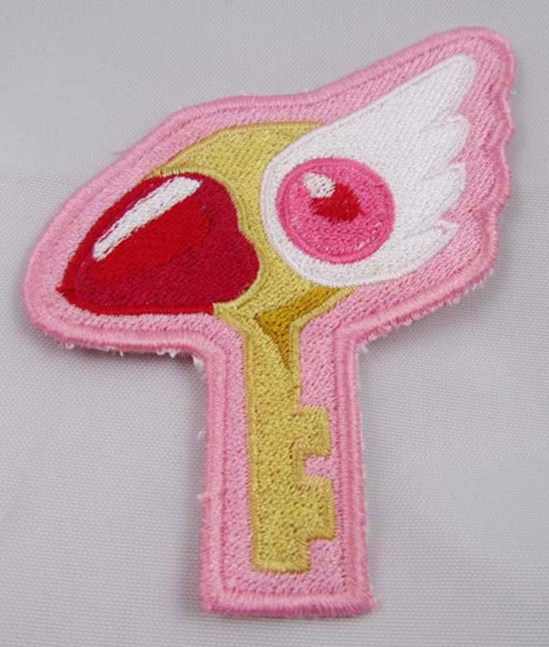 Cardcaptor Anime Clow Key Machine Embroidered Iron on OR Sew on Patch