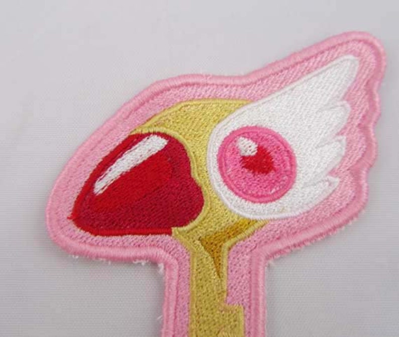 Cardcaptor Anime Clow Key Machine Embroidered Iron on OR Sew on Patch
