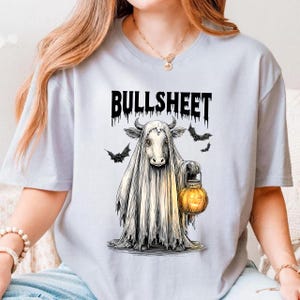 Retro Bullsheet Halloween Png, Moo I Mean Boo Png, Funny Halloween Highland Cow Png, Trendy Cute Cow Shirt Design, Trick Or Treat Png