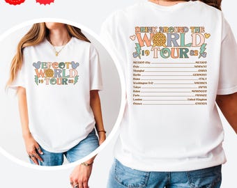 Epcot Drinking Around The World Tour T-Shirt, Epcot Drink Tee, Disney Trip Shirt, Men Women Casual Shirt