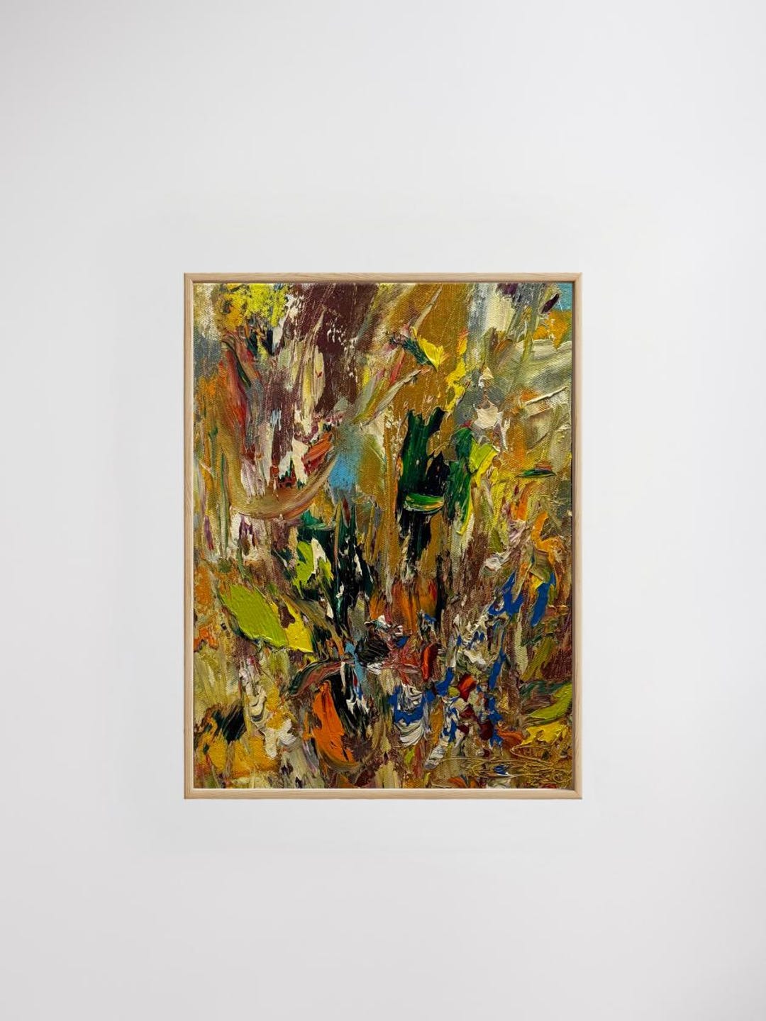 Textured Abstract Oil Painting on Canvas: Expressionist Wall Art ...