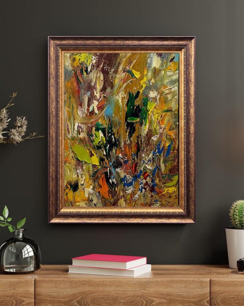 Illustration of Textured Abstract Expressionist Painting