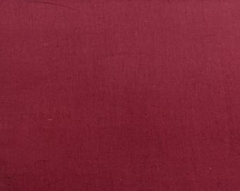 Tela de algodón color burdeos liso cortada a medida / Tela burdeos oscura para confección / Tela lisa para coser kurtis, blusas, pantalones y manualidades