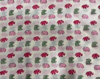 Elephant Block Print Cotton Fabric: Indian Sewing & Dress Material
