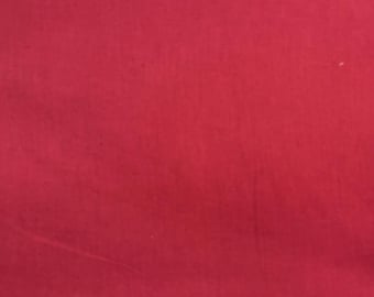 Solid Red Cotton Fabric by the Yard | Plain Red Dressmaking Fabric | Soft Sewing Material for Kurti, Blouse, Home Decor & Crafts